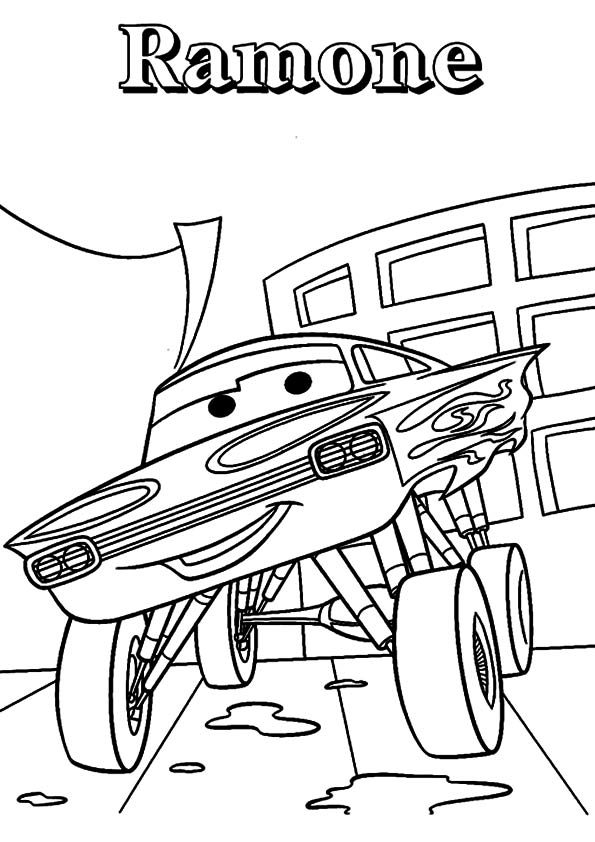 Plansa de colorat cu Cars pixar 158 66